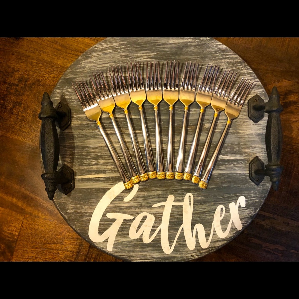 Gorham silver plate dessert forks